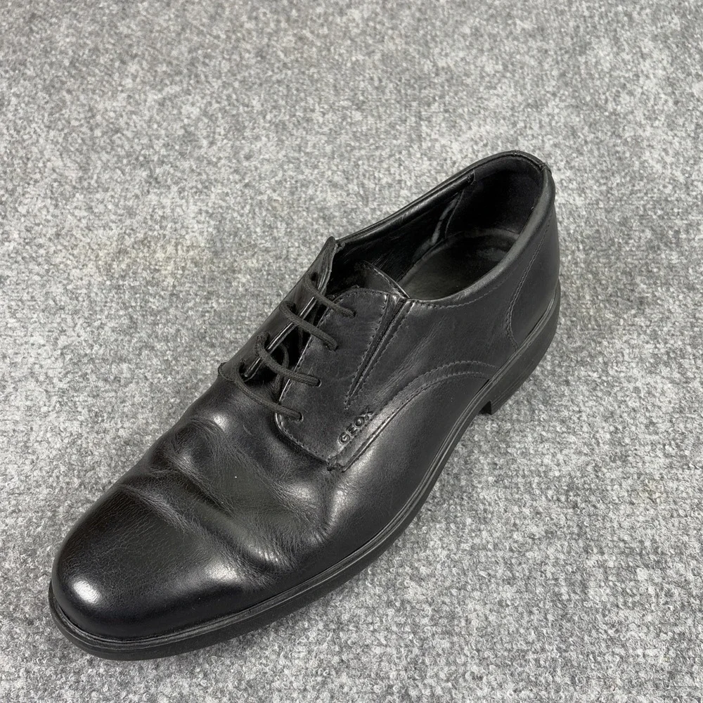 Geox Respira Shoes Mens 10.5 Black Dress Oxfords Lace Up Office Career Party‎